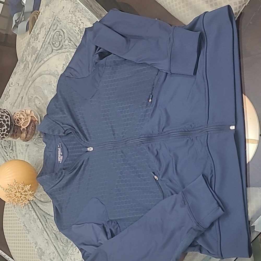 Nike Golf Tour Performance Mens Dri-Fit Activewear Full Zip Blue Teal Jacket L